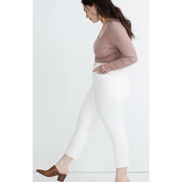 MADEWELL The Perfect Vintage Jean in Tile White - Size 33 NWT - Picture 1 of 11